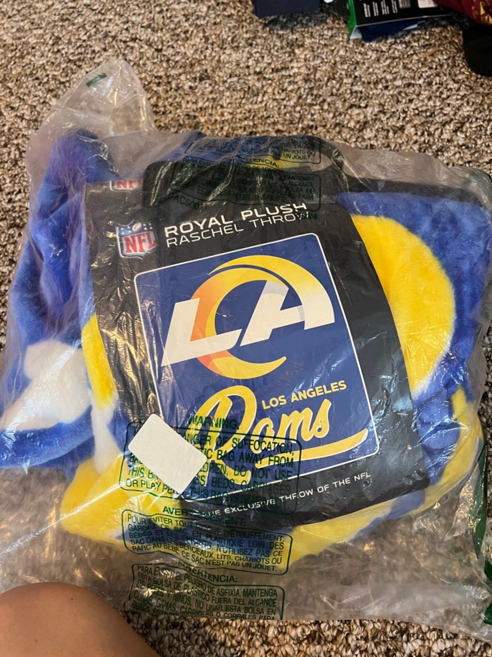 Los Angeles Rams Royal Plush Raschel Throw - Blue & Yellow